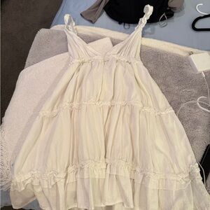 Princess Polly Ivory Ruffle Dress